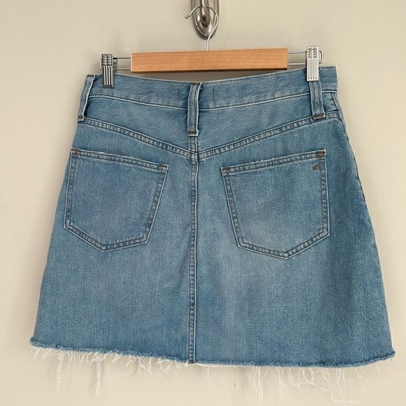 Madewell Rigid Denim A-Line Mini Skirt in Lovell Wash - Picture 12 of 12